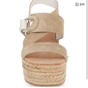 Rag & Bone Tan Suede Platform Espadrille Sandals